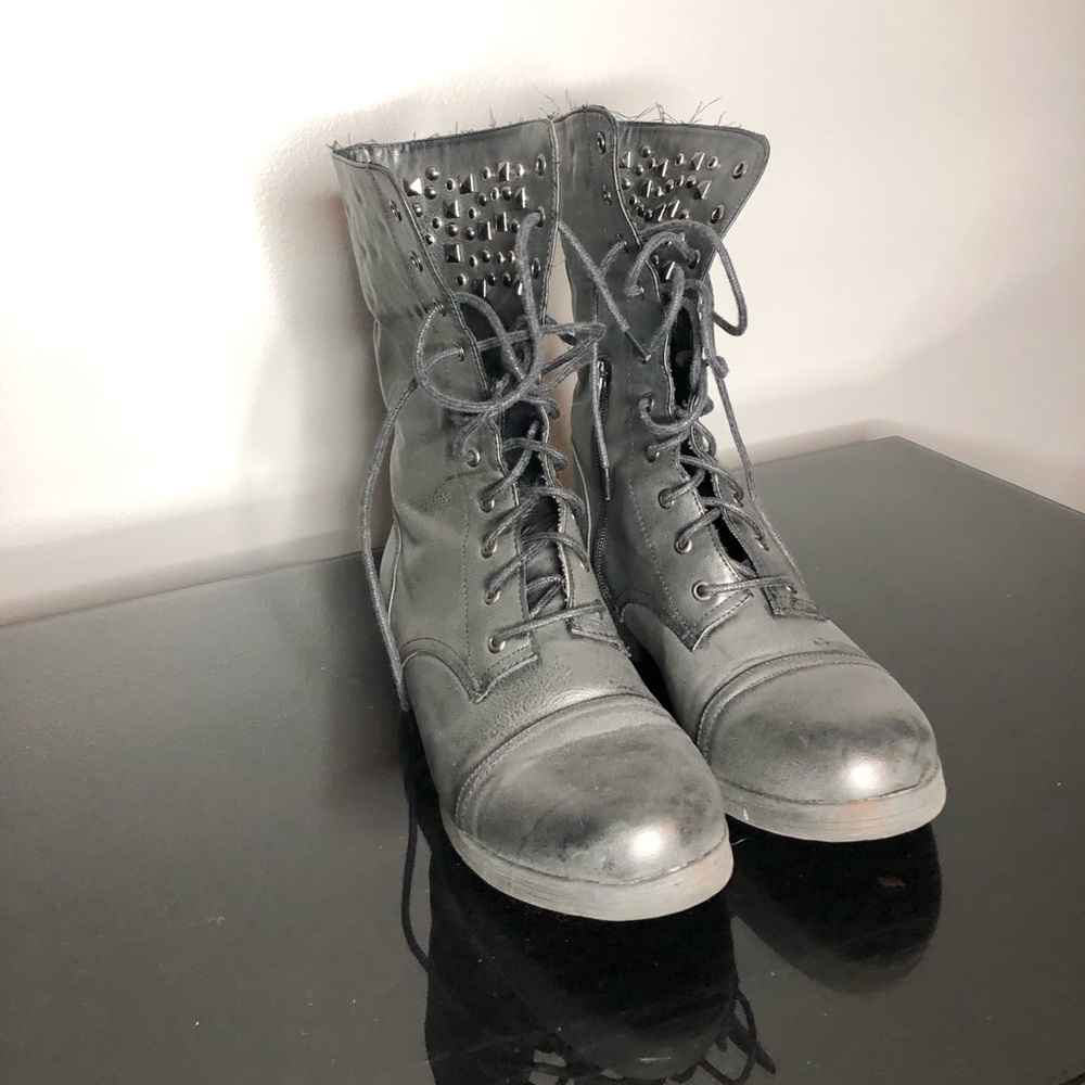 Pink & Pepper Combat Boots